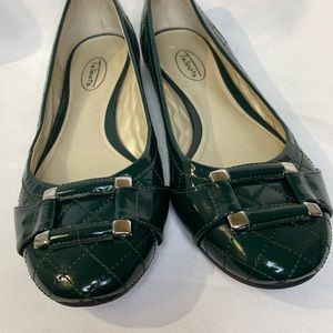 Talbots quilted leather ballet flats with buckle size 8b